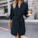 Stylish Women's Shirt Dress with Adjustable Belt