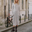 Women's Shimmery Long Sleeve Dress