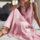 Romantic Ruffle Maxi Dress for Women