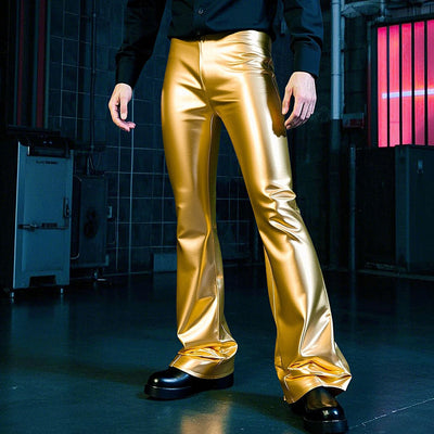 Shiny Bootcut Pants for Women in Stretch Fabric