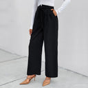 Chic High-Waist Palazzo Pants with Tie Belt