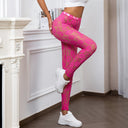 Floral Lace Appliqué Women's Body-Conscious Leggings