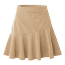 Stylish Corduroy Cotton Flared Skirt for Women