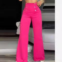 Chic High-Waist Palazzo Pants with Button Accents