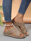Chic Women's Slide Sandals with Cut-Out Design and Rhinestone Accents
