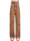 Women's Adjustable Waist Cargo Jeans