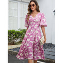 Floral Print Wrap Dress for Women