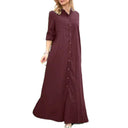 Chic Women's Shirt Dress with Hidden Buttons and Pockets