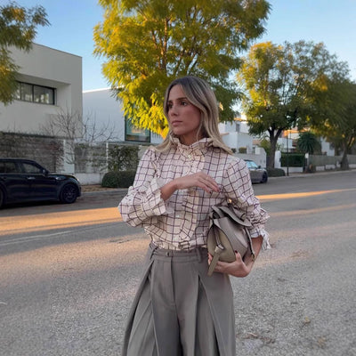 Chic Checkered Blouse for Women