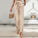Chic Women's Relaxed Fit Pants with Stylish Waist Belt