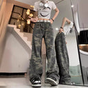 Fashion-Forward Camouflage Wide-Leg Cargo Pants