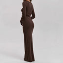Chic Long Sleeve Maxi Dress with Flattering Silhouette