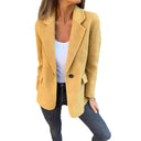 Chic Oversized Blazer Jacket with Deep V-Neck for Women