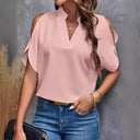Chic Women's Blouse with Cut-Out Sleeves
