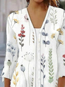 Floral Ruffle Women's Blouse - Chic Style