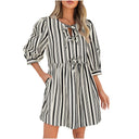 Women's Striped Summer Dress with Flattering Fit