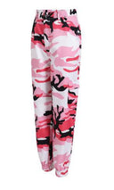 Stylish Women's Camouflage Cargo Pants with Elastic Waist