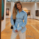 Chic Long Sleeve Blouse with Structured Fit