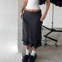 Polka Dot Women's Skirt with Elastic Waist