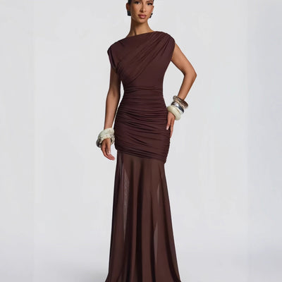 Chic Ruffled Evening Dress for Women