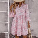 Floral Ruffle Women's Dress - Stylish Everyday Wear