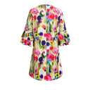 Floral Print Short Dress with Statement Sleeves