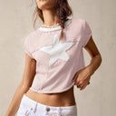 Star Motif Women's Short Sleeve Tee