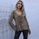 Chic Ruffled V-Neck Blouse for Women
