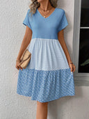 Chic Women's Stripe and Dot Dress