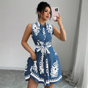 Chic Women's Shirt Dress with Decorative Tie Belt