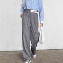 Chic Wide Leg Trousers with Stylish Belt and Pleats