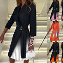 Chic Pleated Midi Dress for Women