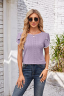 Ruffled Sleeve Lace Blouse for Women