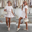 Striped Flared Hem T-Shirt Dress for Women