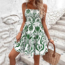 Women's Flowy Mini Dress with Ruffled Hem
