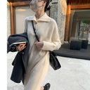Chic Midi Dress with Button Closure for Women