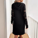 Ladies' Hooded Lace Sleeve Dress