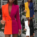 Chic Two-Tone Women's Blazer Dress