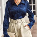 Floral Satin Blouse for Women
