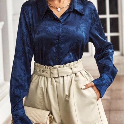 Floral Satin Blouse for Women