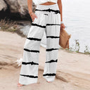 Fashion-Forward Summer Pants with Stylish Stripes & Side Pockets