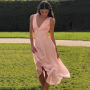 Elegant Midi Dress with Button Accents