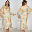 Floral Balloon Sleeve Maxi Dress for Women