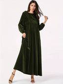 Velvet Maxi Dress with Graceful Draping