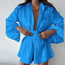 Chic Women's Blouse and Shorts Set