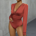 Women's Lace Trim Bodysuit with Flattering Design