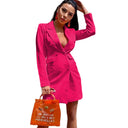 Stylish Women's Double-Breasted Blazer Dress