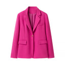 Chic Women's Blazer Jacket with Structured Design and Utility Pockets