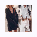 Elegant Women's Oversized Linen Blouse