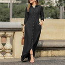 Chic Women's Shirt Dress with Pockets